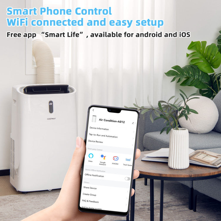 Aire acondicionado portátil inteligente de 14.000 BTU - Aplicación y WiFi