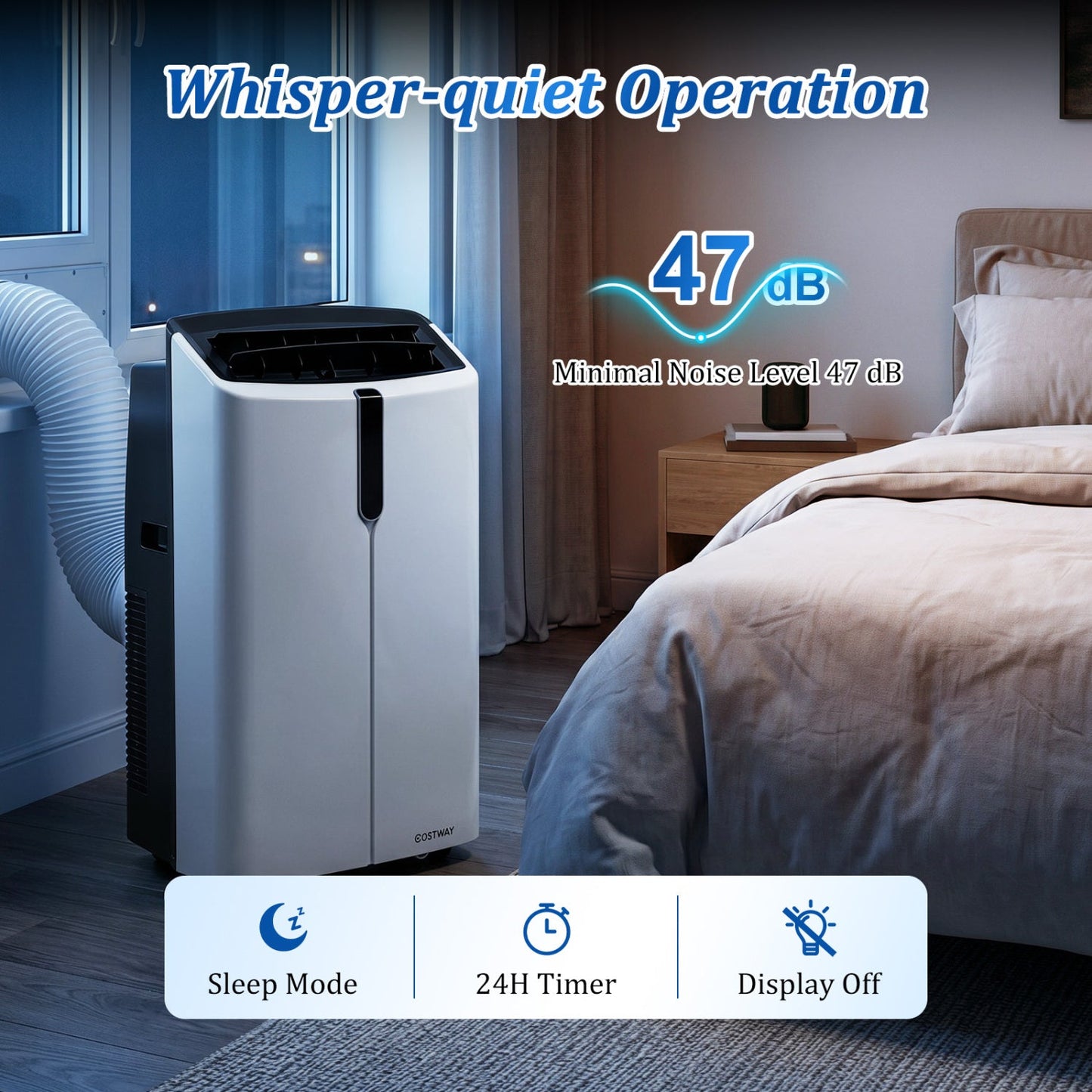 DirectDeals white 14000 BTU smart portable AC with app control, 47 dB minimal noise on Tampa Home & Garden Store