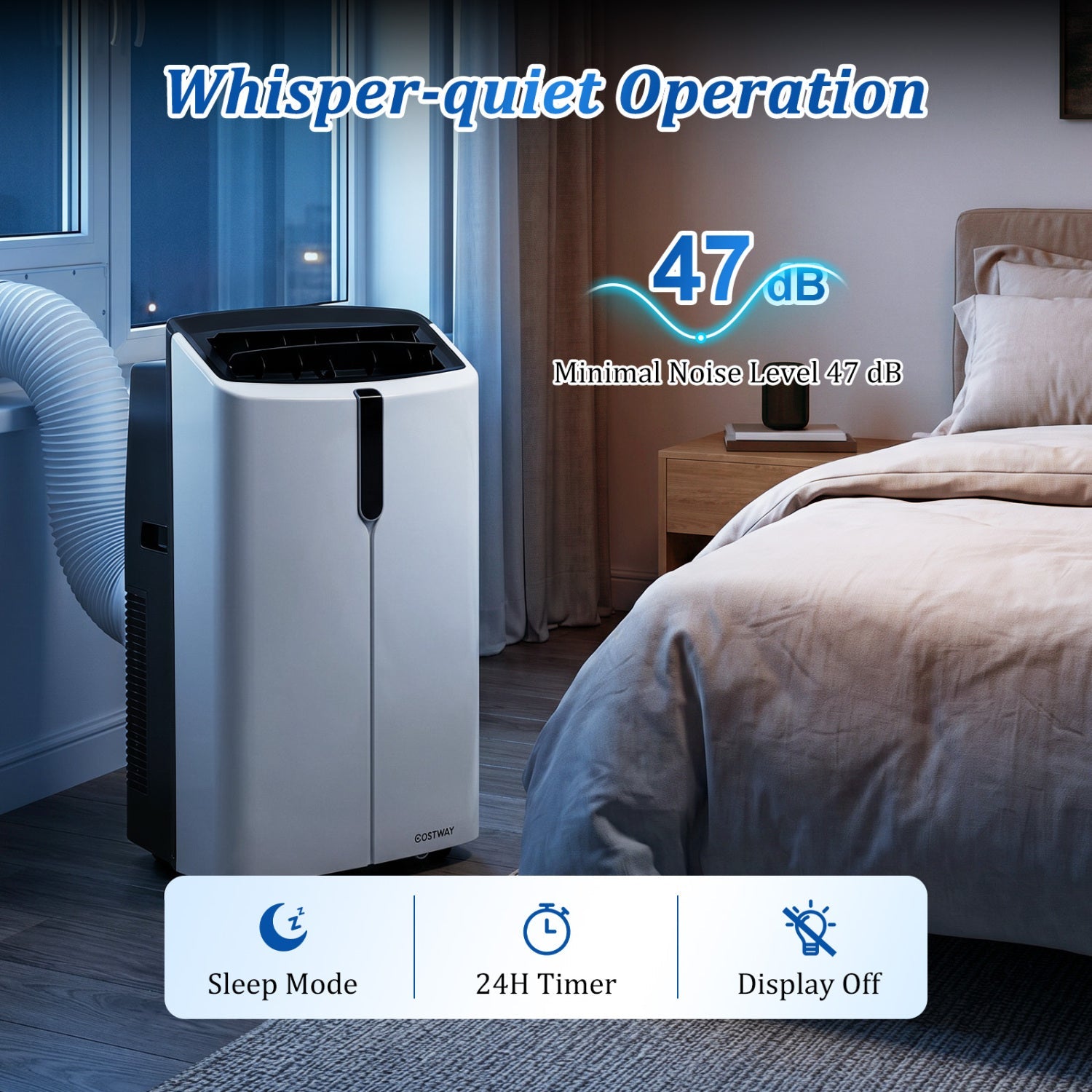 DirectDeals white 14000 BTU smart portable AC with app control, 47 dB minimal noise on Tampa Home & Garden Store