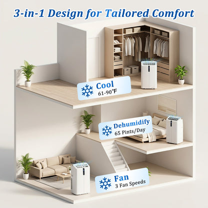 14000 BTU Smart Portable Air Conditioner by DirectDeals with App & Voice Control white unit on Tampa Home & Garden Store