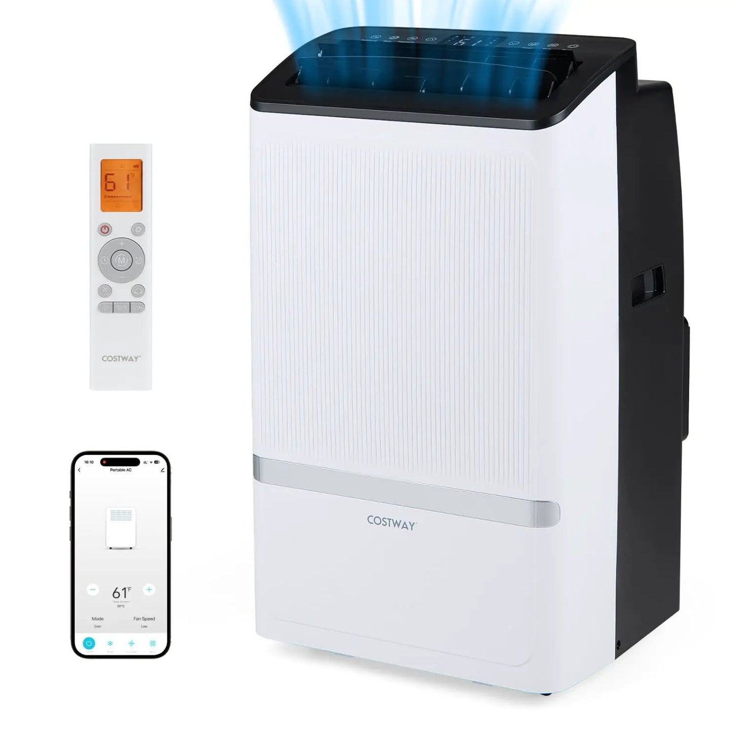 14000 BTU Portable AC With WiFi and Dehumidifier