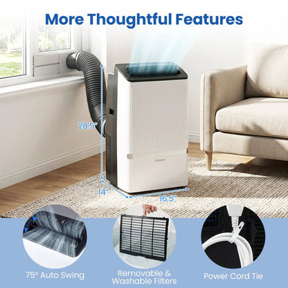 14000 BTU Portable AC With WiFi and Dehumidifier