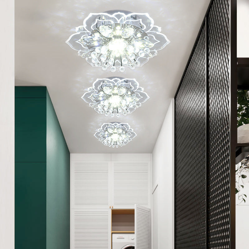 Lámpara de corredor de cristal pequeña Lámpara de sala de estar moderna minimalista