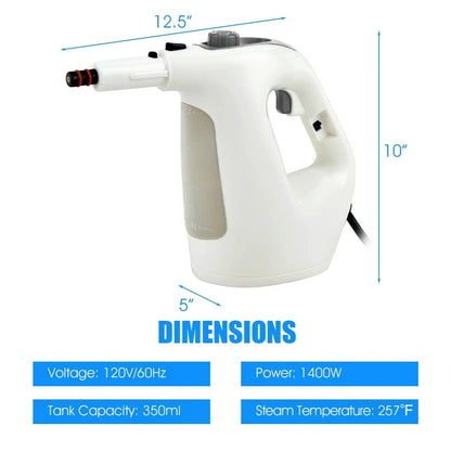 Powerful Handheld Steam Cleaner 1400W With Kit