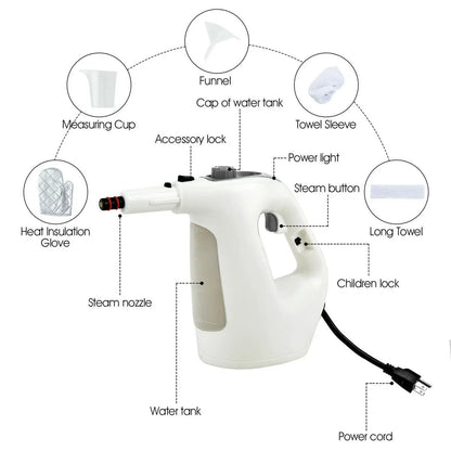 Powerful Handheld Steam Cleaner 1400W With Kit