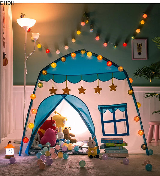 Children's Tent Indoor Outdoor Games Garden Tipi Princess Castle Folding Cubby Toys Tents  Enfant Room House Teepee Playhouse - Tampa Home & Garden Store
