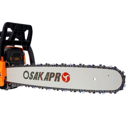 62cc gas powered chainsaw 22in bar, 2-cycle petrol handheld orange and black by HouseOfZazla on Tampa Home & Garden Store