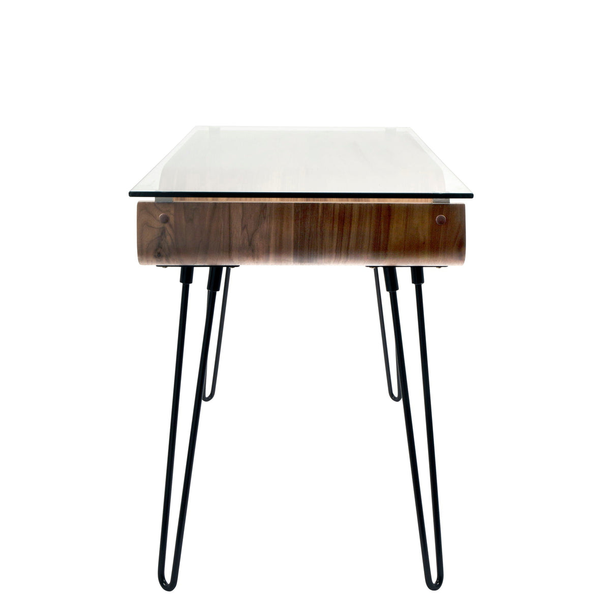 Mid-Century Modern Walnut Writing Desk with Glass Top, HouseOfZazla on Tampa Home & Garden Store