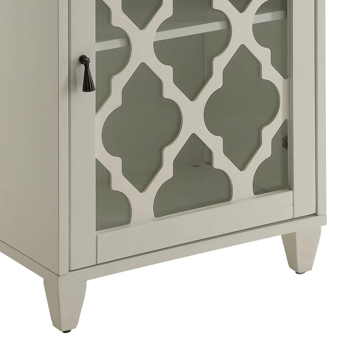 Ceara Accent Table With Drawer and Glass Door