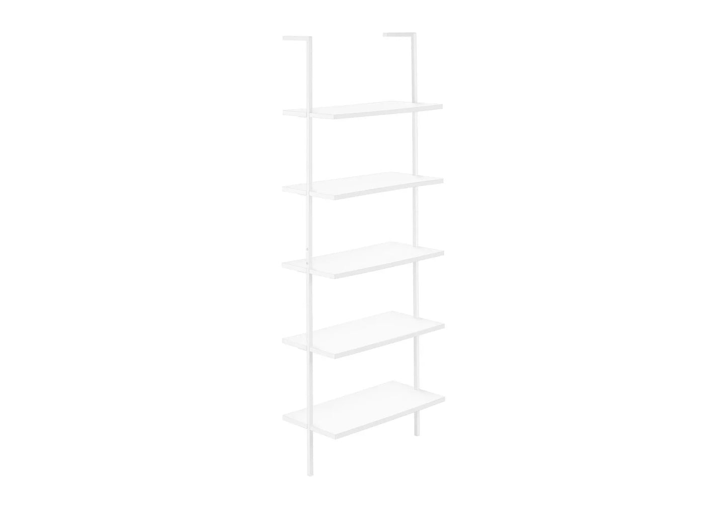 Etagere Bookcase Ladder 5-Tier, white metal office shelf on Tampa Home & Garden Store