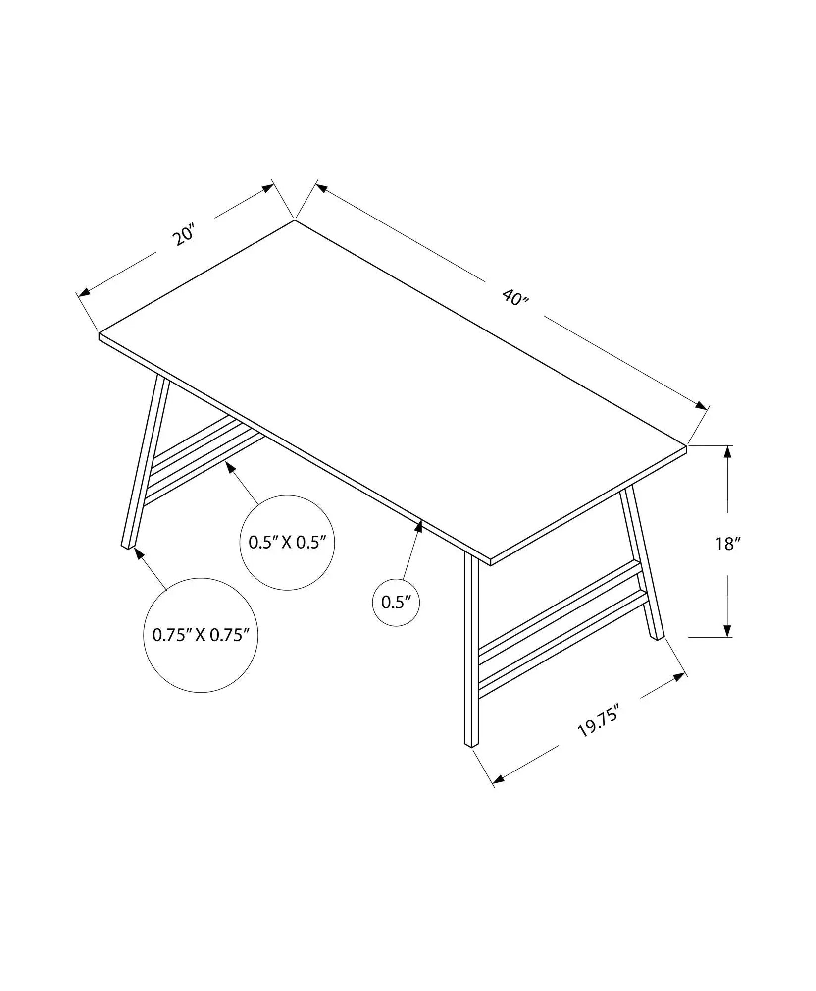 Rectangular modern coffee table by Unique Piece Furniture, 40in L x 20in W x 18in H on Tampa Home & Garden Store