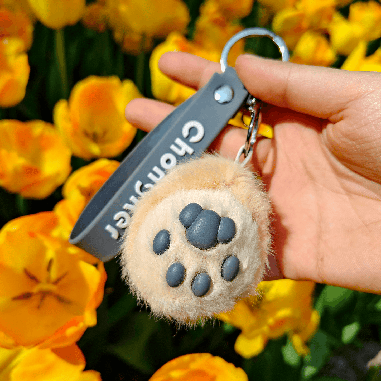 Cat Paw Keychain Plush Charm for Girls and Bags