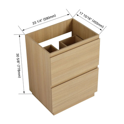 Modern Freestanding Vanity with Double Drawer