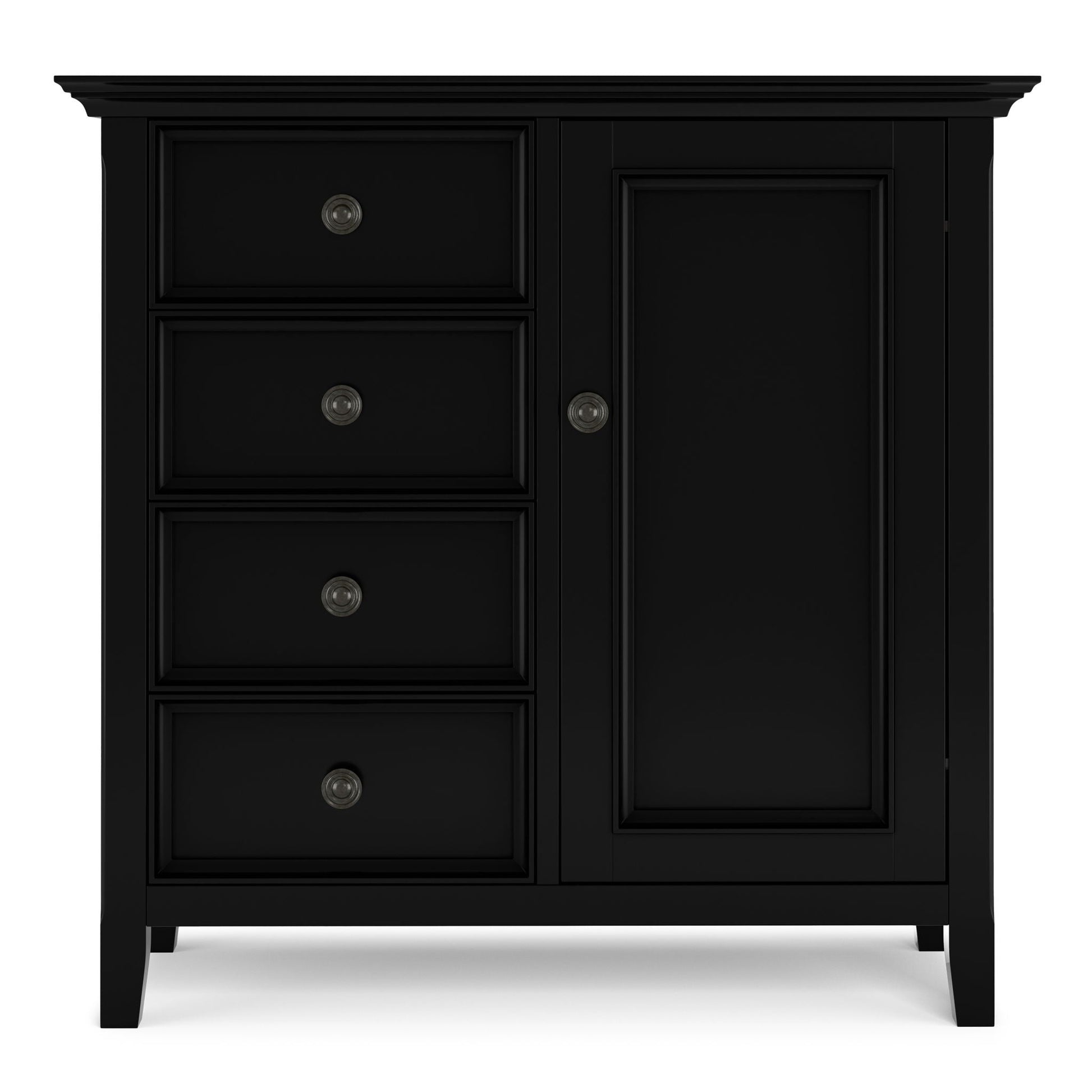 Amherst Handcrafted Medium Storage Cabinet, black finish, HouseOfZazla accent cabinet on Tampa Home & Garden Store