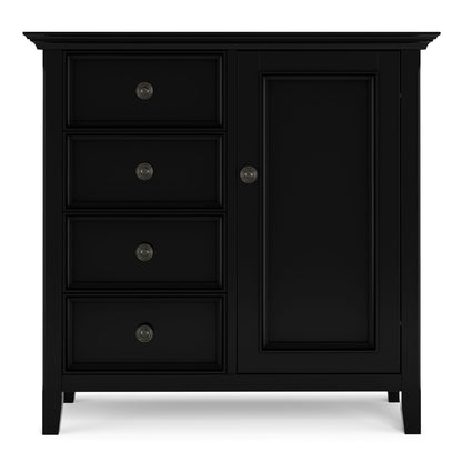 Amherst Handcrafted Medium Storage Cabinet, black finish, HouseOfZazla accent cabinet on Tampa Home & Garden Store