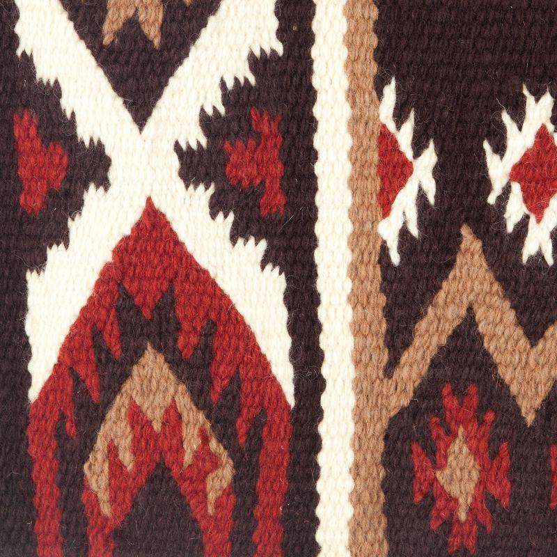 1431-7 Mayatex New Phoenix Wool Saddle Blanket 38in X 34in COFFEE RED CREAM - Tampa Home & Garden Store