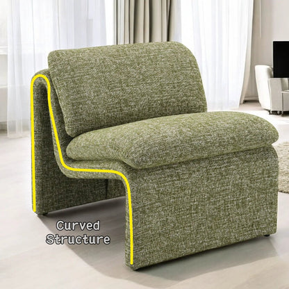 Jaeda Innovative Accent Chair in the Curved Shape