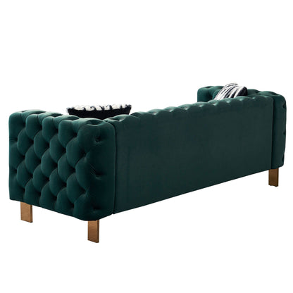 Modern Chesterfield Tufted Sofa and Metal Legs