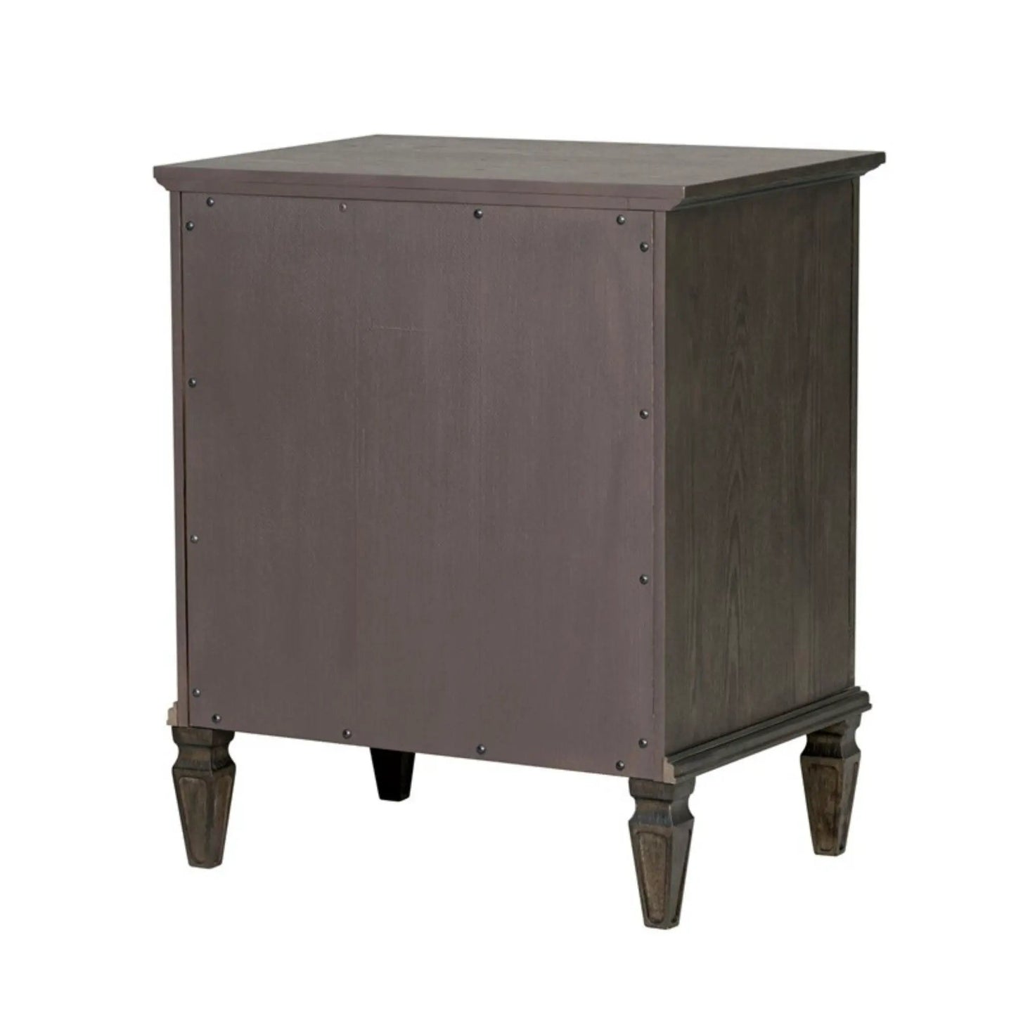Victoria nightstand with storage in dark brown wood finish, accent table on Tampa Home & Garden Store