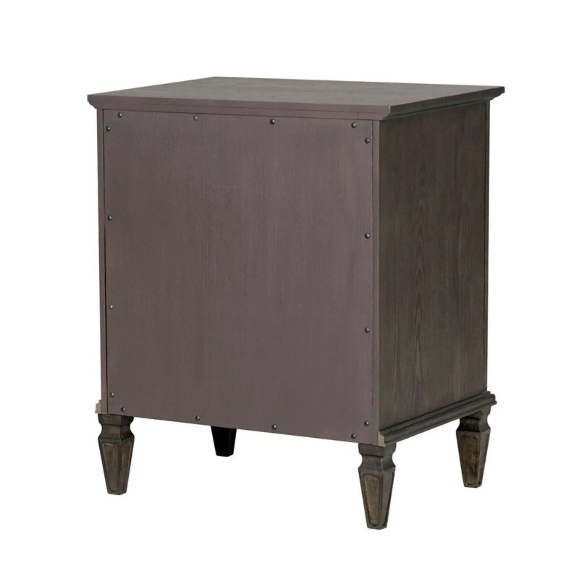 Victoria nightstand with storage in dark brown wood finish, accent table on Tampa Home & Garden Store