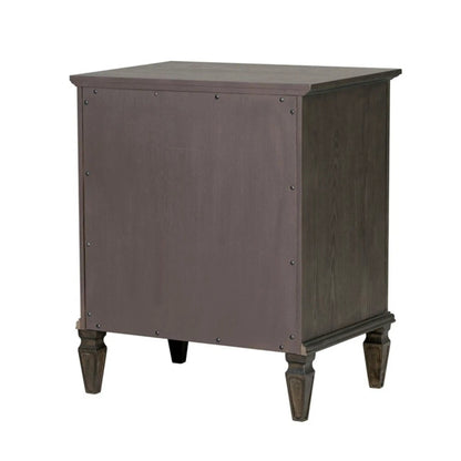 Victoria nightstand with storage in dark brown wood finish, accent table on Tampa Home & Garden Store
