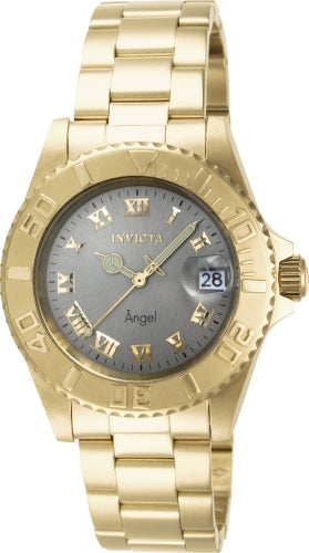 Watch: Invicta Women's Angel gold-tone bracelet watch with grey dial and date display on Tampa Home & Garden Store