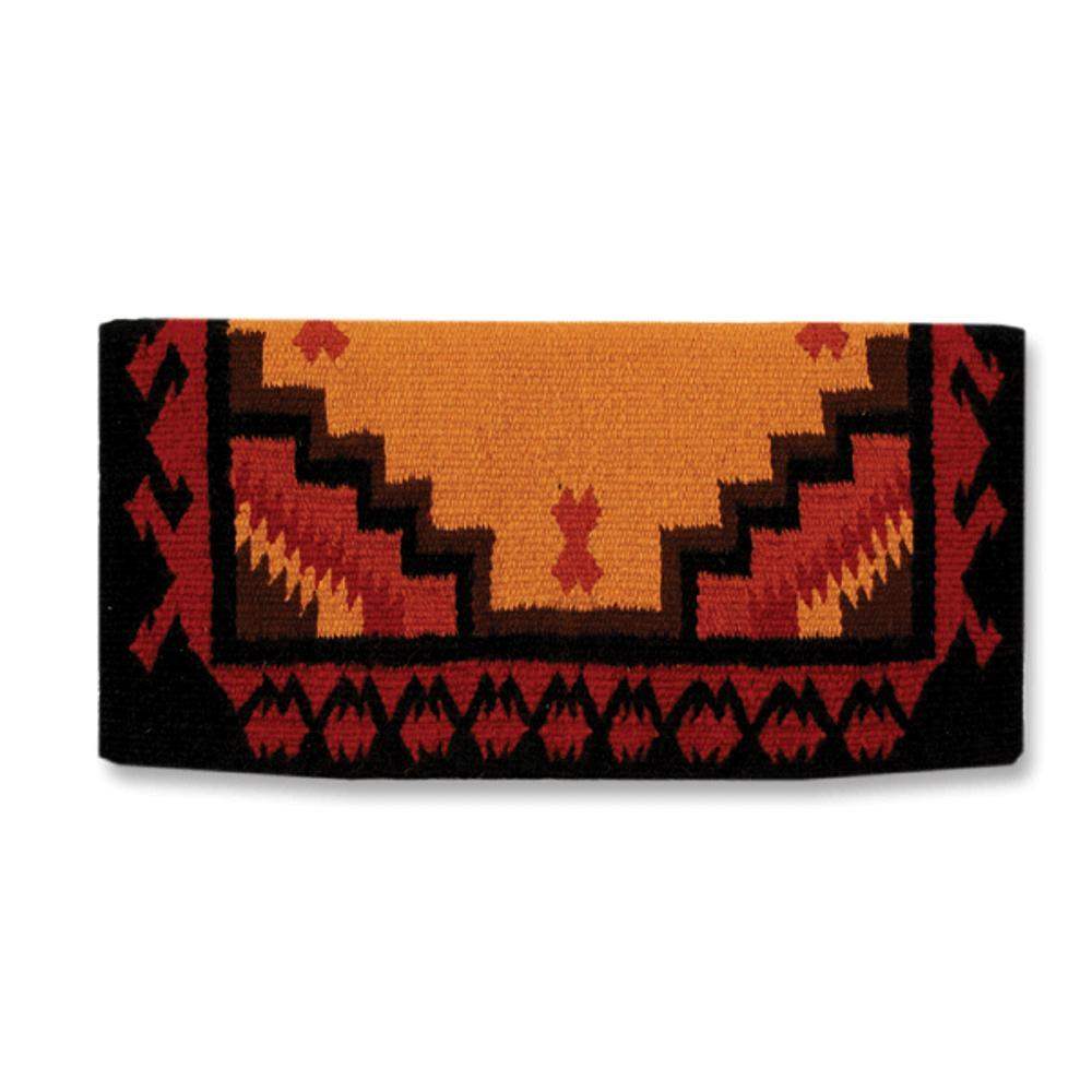 1438-2 38X34 Haymaker NEW ZEALAND WOOL SADDLE BLANKET BLACK RUST RED - Tampa Home & Garden Store