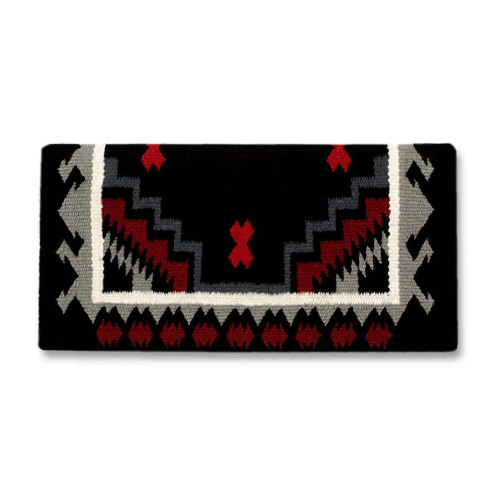 1438-6 Mayatex 38x34 Haymaker Wool Blanket BLK GRY RED - Tampa Home & Garden Store