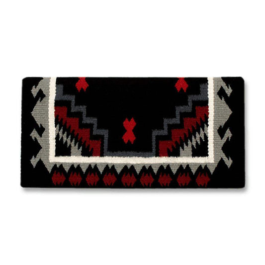 1438-6 Mayatex 38x34 Haymaker Wool Blanket BLK GRY RED - Tampa Home & Garden Store