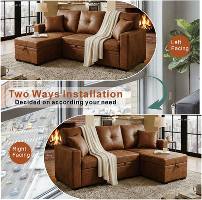 Reversible Chaise Sleeper Sofa and Guest Bed