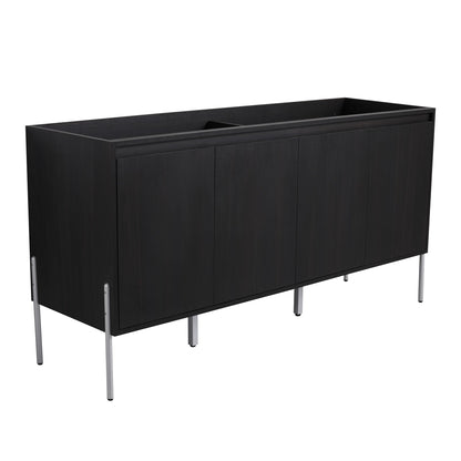 Freestanding bathroom vanity with soft-close cabinet doors in dark brown by HouseOfZazla on Tampa Home & Garden Store