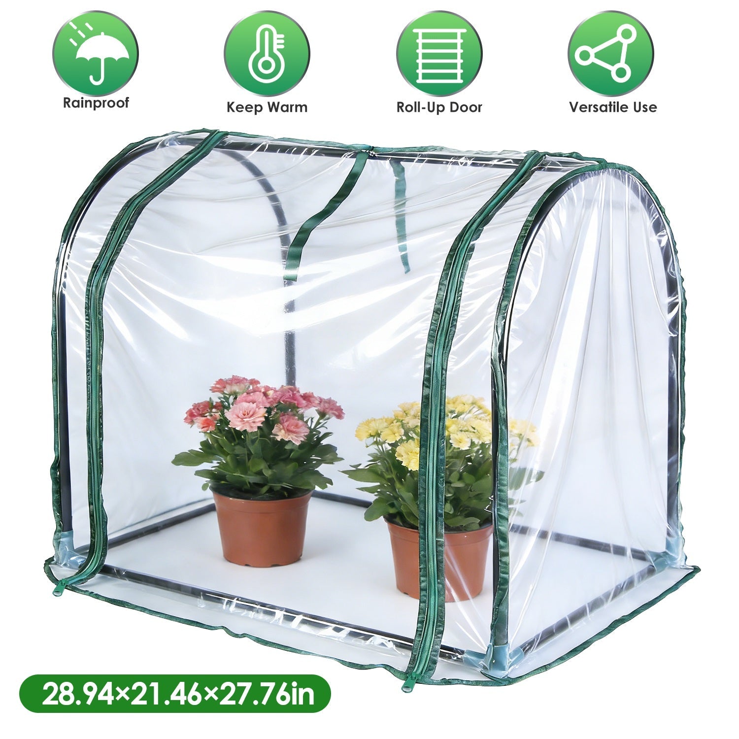 GemGear tabletop mini greenhouse with clear cover 28.94x21.46x27.76in indoor seed-starting tent on Tampa Home & Garden Store