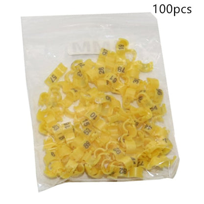Bird foot ring split ring yellow plastic, 100pcs, Sell My Stuff, pet grooming supplies on Tampa Home & Garden Store