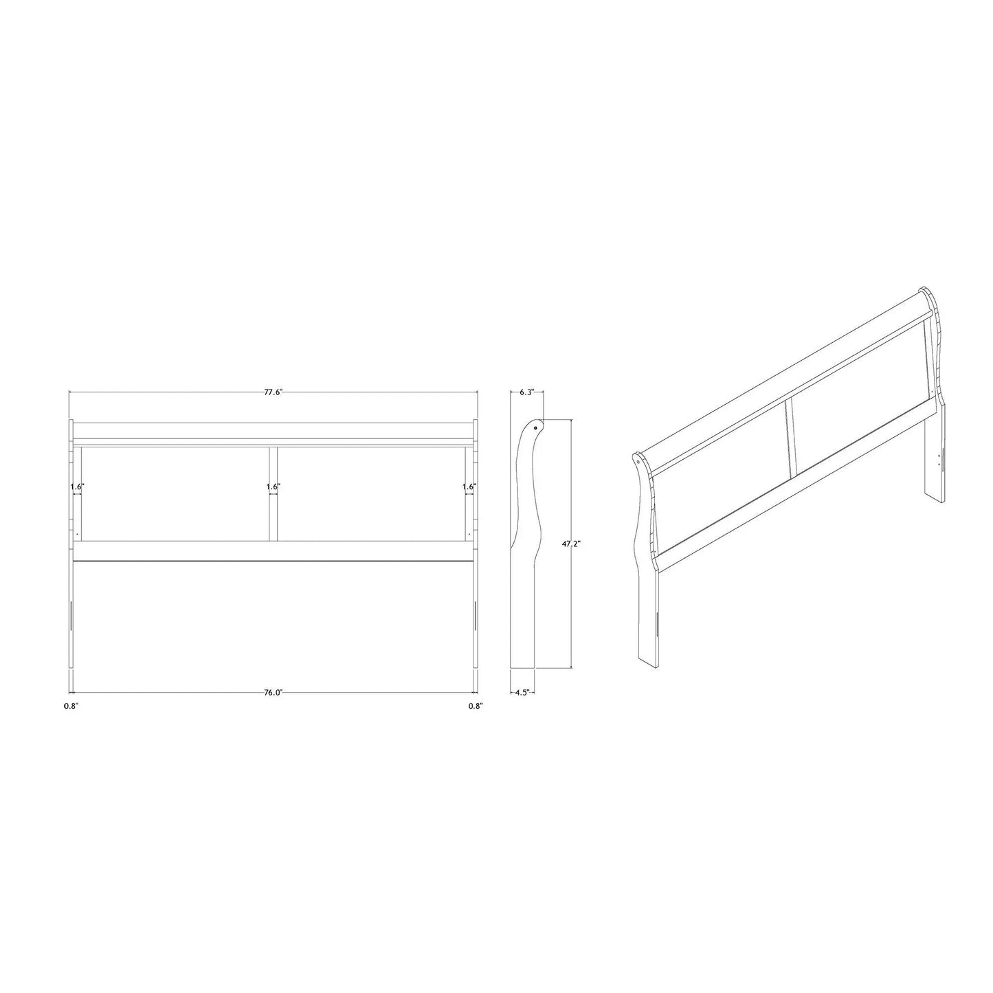 Charleston 5 Piece Bedroom Set With LED Headboard