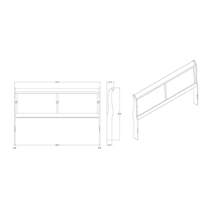 Charlston Bed With LED sleigh bed blueprint with headboard and footboard HouseOfZazla on Tampa Home & Garden Store