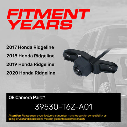 Honda Ridgeline OEM backup camera for 2017–2020, Master Tailgaters, Part 39530-T6Z-A01 on Tampa Home & Garden Store