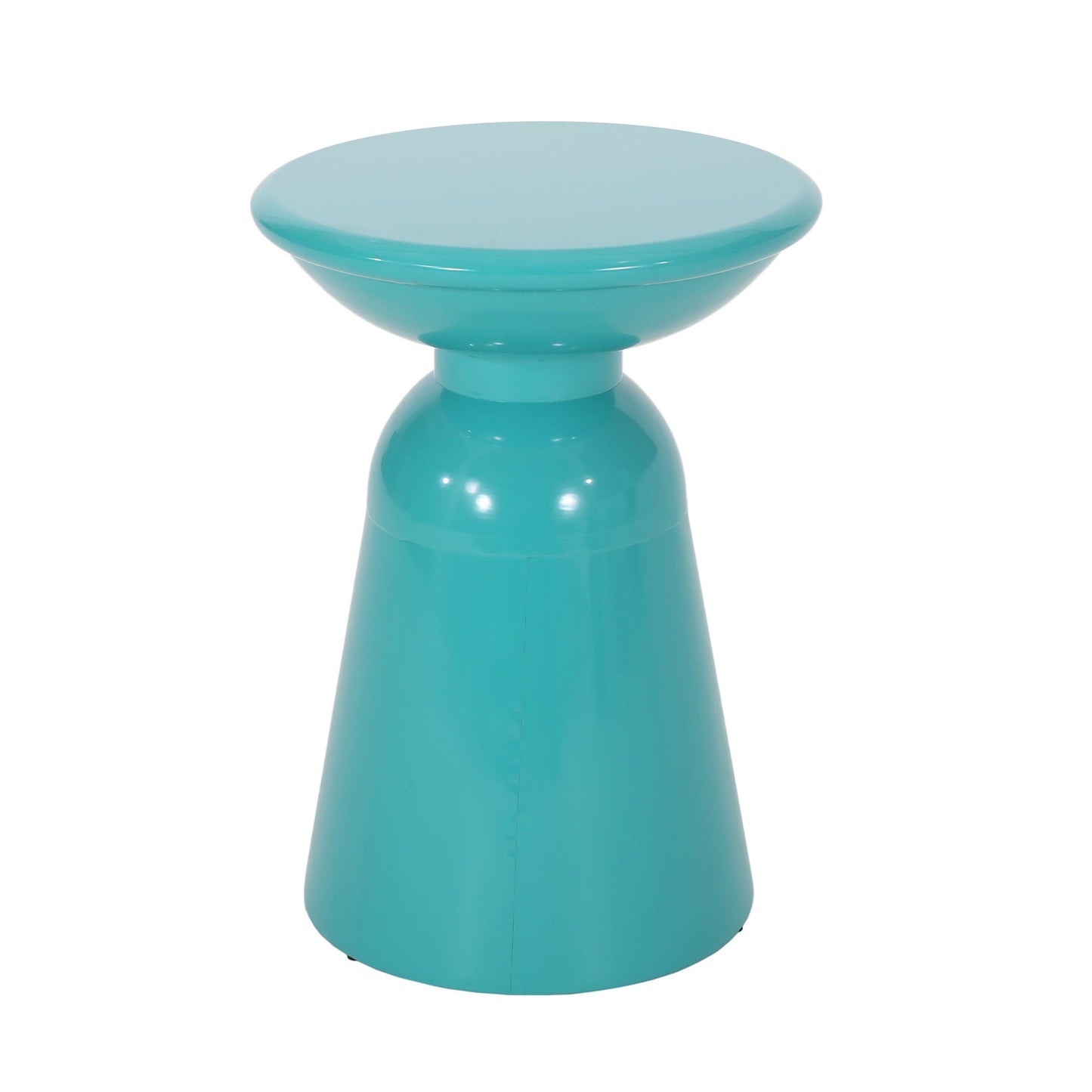 Modern Round Metal Pedestal Outdoor Table