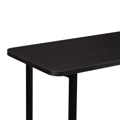 Celine 2 Shelf Console Table black finish with rounded edge and sturdy legs on Tampa Home & Garden Store