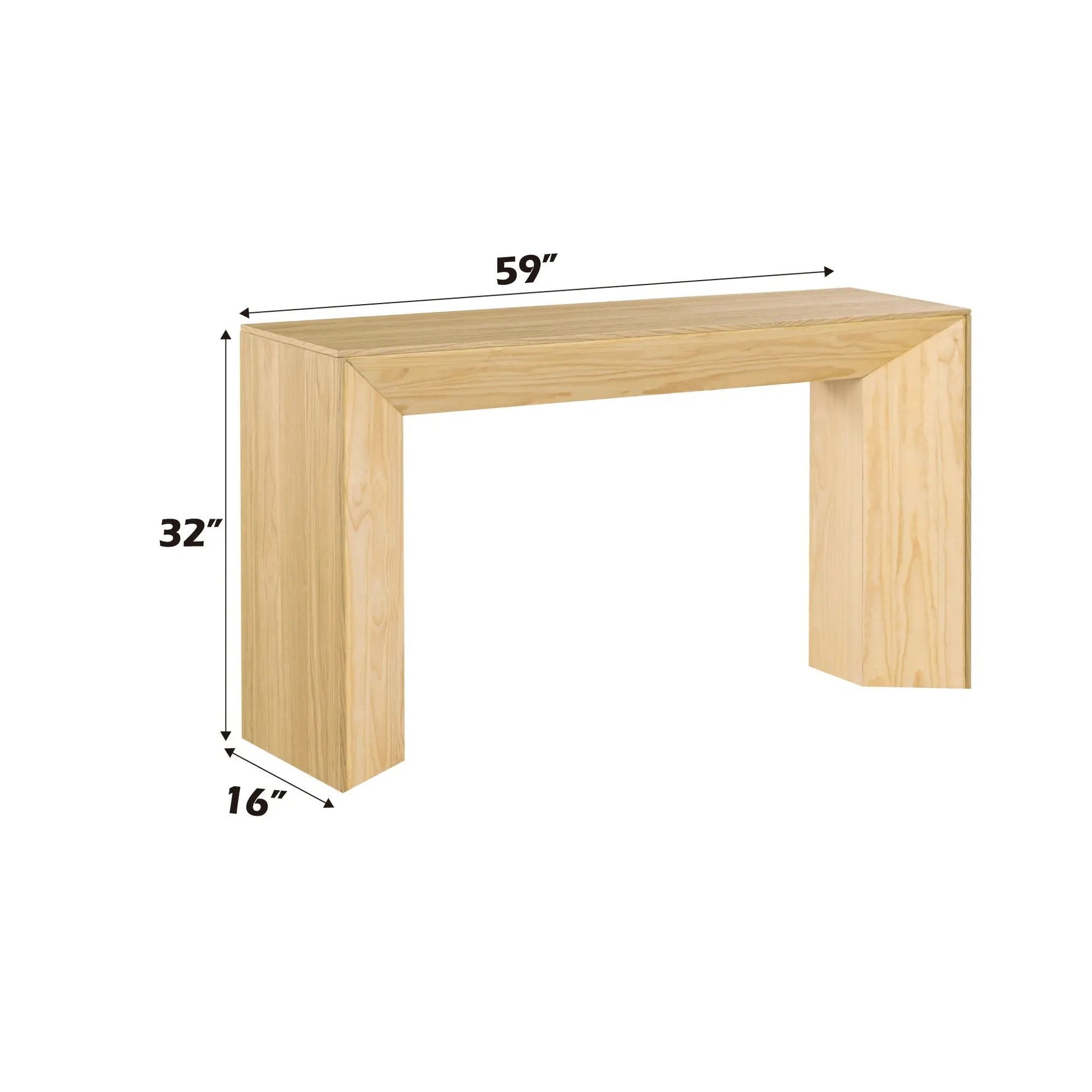 Harold wooden coffee table by Unique Piece Furniture, natural finish, 59in long on Tampa Home & Garden Store