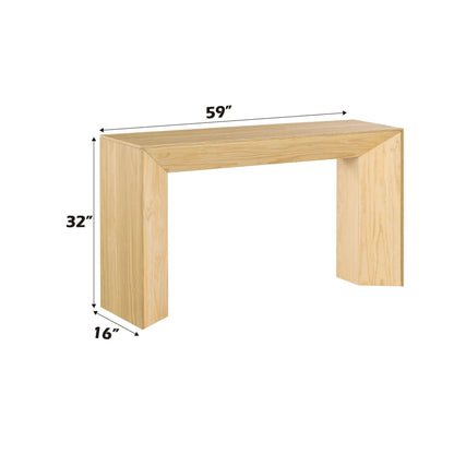 Harold wooden coffee table by Unique Piece Furniture, natural finish, 59in long on Tampa Home & Garden Store
