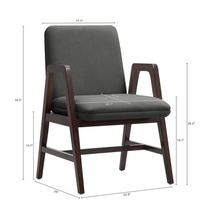 Stella Cream Armchair with Beech Wood and Cushion