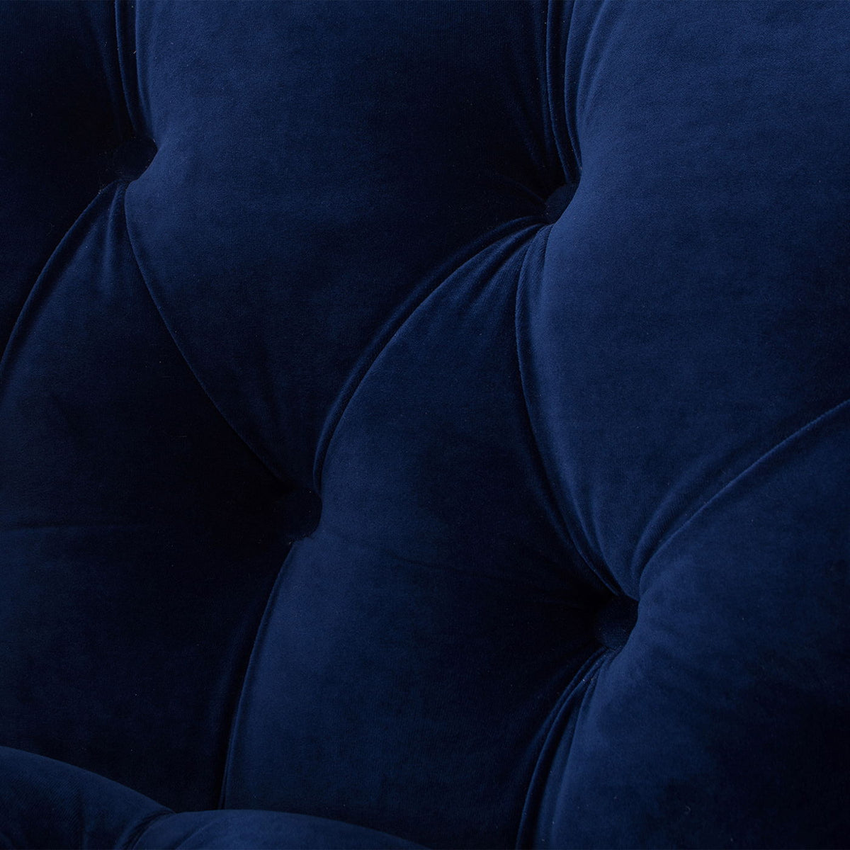 Velvet Victorian tufted accent chair by HouseOfZazla in deep blue upholstery on Tampa Home & Garden Store