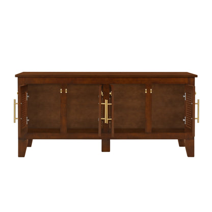 Lars Indoor Rattan Decorated Rubber Wood Dog Crate Cabinet with brass hardware HouseOfZazla on Tampa Home & Garden Store