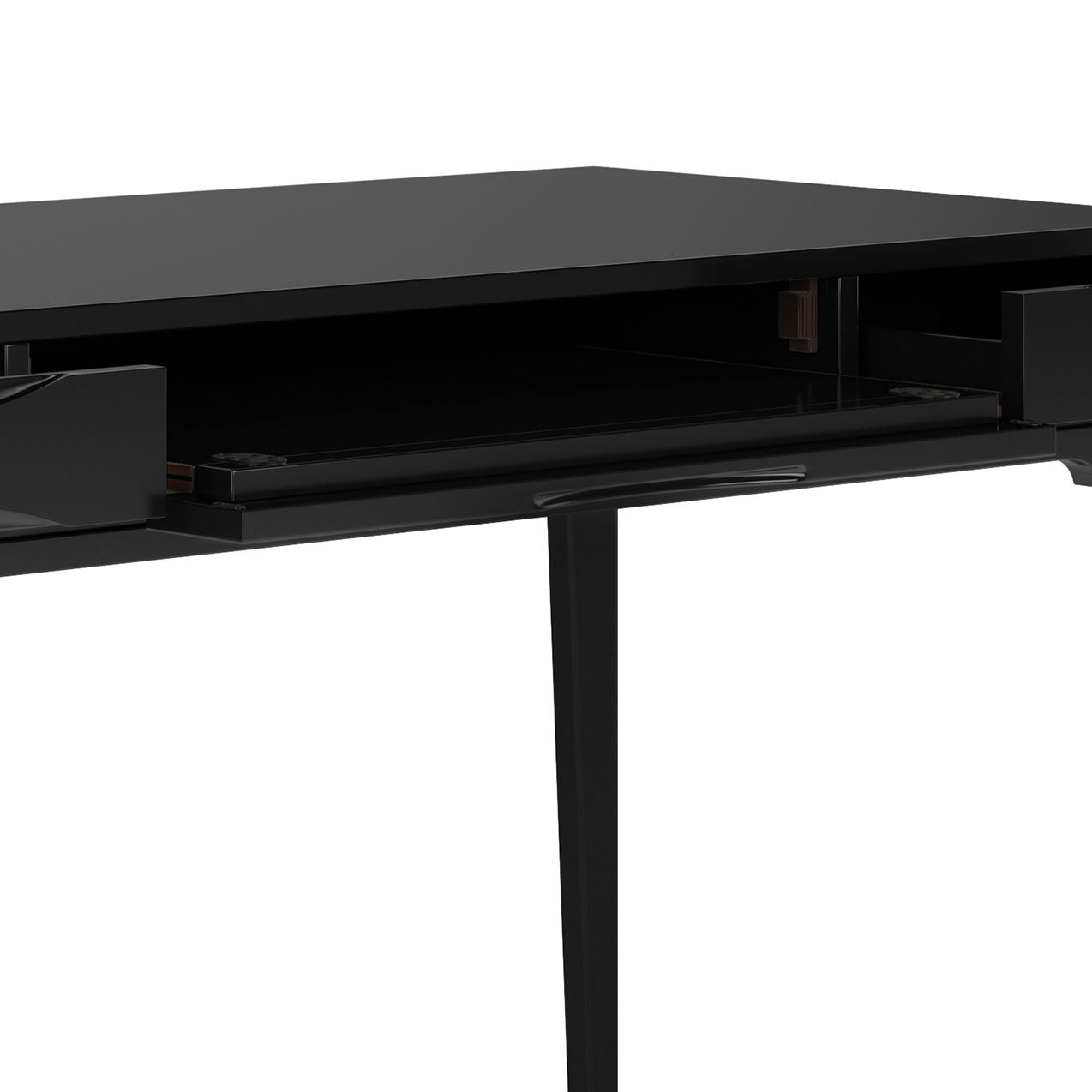 Harper desk, black writing desk with pull-out tray and metal legs by Unique Piece Furniture on Tampa Home & Garden Store