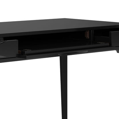 Handcrafted writing desk with pull-out keyboard tray in black finish, HouseOfZazla on Tampa Home & Garden Store