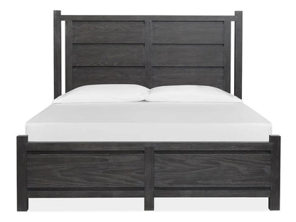 Plum Creek Panel Bed dark charcoal wood by Unique Piece Furniture on Tampa Home & Garden Store