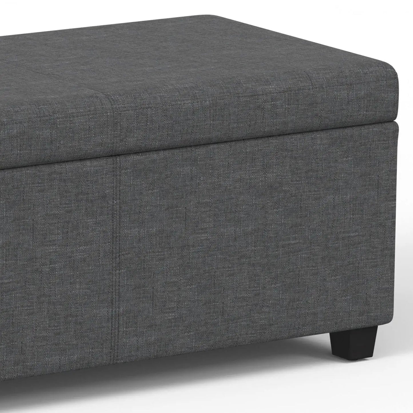 Avalon Multifunctional Storage Ottoman Bench in dark gray textured fabric Unique Piece Furniture on Tampa Home & Garden Store