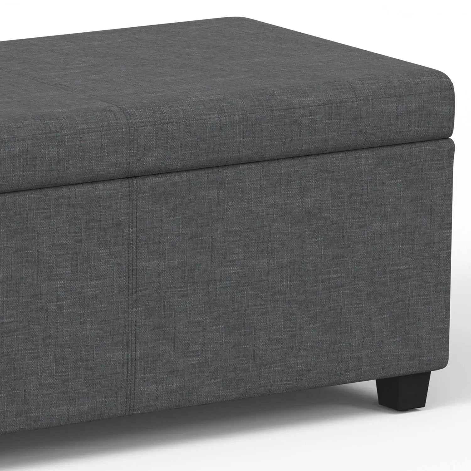 Avalon Multifunctional Storage Ottoman Bench in dark gray textured fabric Unique Piece Furniture on Tampa Home & Garden Store
