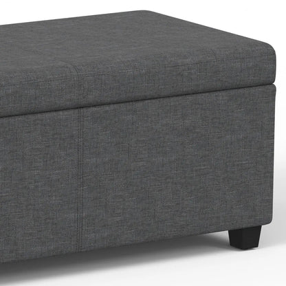 Avalon Multifunctional Storage Ottoman Bench in dark gray textured fabric Unique Piece Furniture on Tampa Home & Garden Store