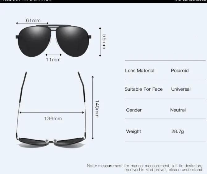 Polarized UV protection glasses FLIPSTYLEZLLC aviator sunglasses black with 61mm lenses on Tampa Home & Garden Store